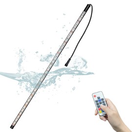 Longrun LED Strip Color Changing Garden Show Lights for Pond Spillway Waterfall, Waterproof Lighting Bar for Pool Fountain Landscape Lighting, Aquarium, Water Features and Home Decoration-34.85"