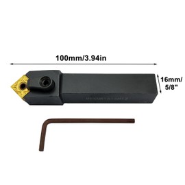 ASZLBYM 5/8" drehmeißel 16mm MSSNR1616H12 CNC Drehbank Bohrstange Metalldreh Excircle-Drehwerkzeughalter,Und 10Stück SNMG120404-MA / SNMG431-MA wendeplatten hartmetall drehwerkzeugeinsatz