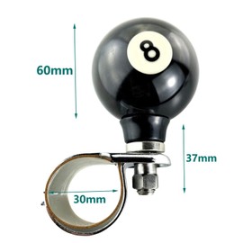 Lunsom 8 Ball Shape Wheel Spinner Resin Steering Suicide Knob Driving Power Handle Control Grip Booster Car Turning Aid Helper Fit Most Vehicle
