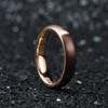 King Will 4mm Dome Brown Tungsten Carbide Wedding Band Ring