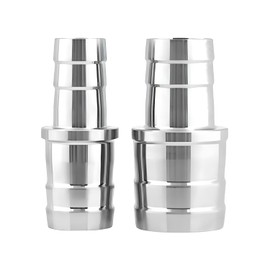 Hachera Pack of 2 Stainless Steel Hose Adapter, Aquarium Water Pipe Connector, Accessories Water Filter for Aquarium, Hose Connectors (12 to 16 mm Stainless Steel with Variable Diameter)