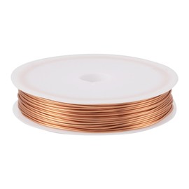 Cheriswelry 21 Gauge 0.7mm Craft Wire Soft Round Copper Wire Raw Beading Wire Tarnish Resistant Wire for DIY Necklace Earring Bracelet Jewelry Making Bezel Sculpting Armature, 42.65 Ft