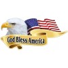 GOD BLESS AMERICA BALD EAGLE BUMPER STICKER TOOLBOX STICKER HARD HAT STICKER