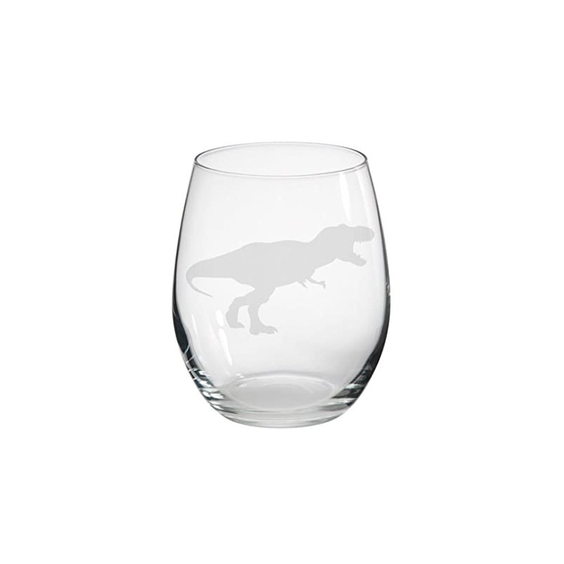 Tyrannosaurus-Rex TREX Engraved Stemless Glass Dinosaur Gift