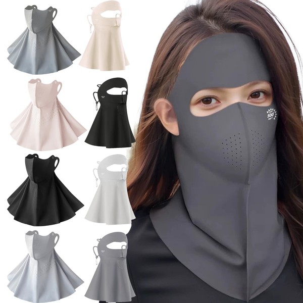 SATPULOT Sun Protection Face Cover, Yakenu Standard, Repeatedly Washable, Sun