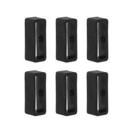 HARFINGTON 6pcs Watch Strap Loop Fastener Rings 16mm, Black