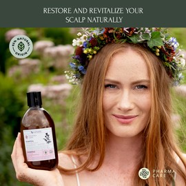 Vis Plantis Hair Growth Shampoo with Biotin & Greater Burdock - 500 ml Anti Hair Loss Shampoo for Women & Men - Natural Hair Thickening Shampoo for Smooth & Thick Hair - Strength & Soothe Itchy Scalp