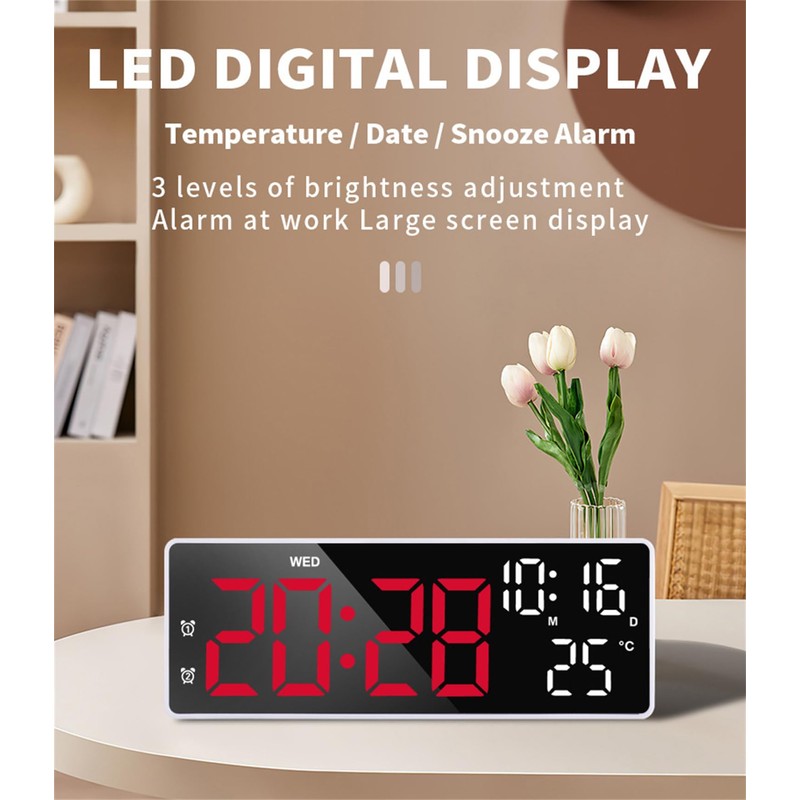 SonoYU Digital Alarm Clock, Bedside Desk Table Clock, Alarm Clock