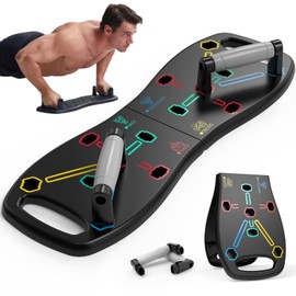 HOTWAVE Push Up Board, Portable Pushup Board for Men, Foldable Push-up Board, Multifunctional Push Up Board 20 in 1 at Home Gym, Pushup Handles for Chest Muscle Exercise Strength Training Equipment