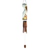Distressed White Pelican on a Perch Windchime, Wooden Chimes, Outdoor