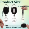 APACALI 30PCS Retractable Keychain, Heave Duty Retractable Badge Holder, Lanyard