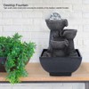 LED Illuminated Tabletop Waterfall Flowing Water Fountains with Ball for