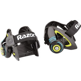 Razor Heavy Duty Jetts Heel Wheels with Spark Pads, Skid Pads, and Hook and Loop Strap for Ages 6 or Older and Supports up to 176 pounds, Green