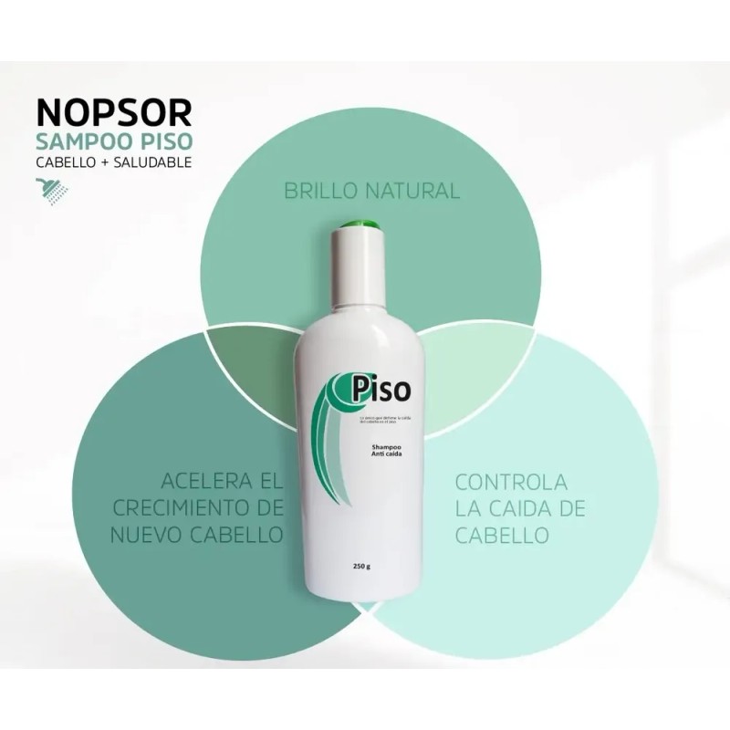 Shampoo Piso Anti Caída, Crecimiento Cabello, 100% Natural