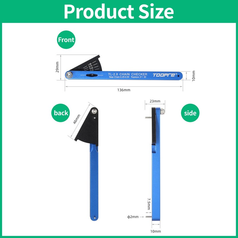 CLKE Bike Chain Tool, Chain Checker Tool, Chain Wear Tool