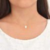 14K Gold Hamsa Hand and White Opal Necklace of Length