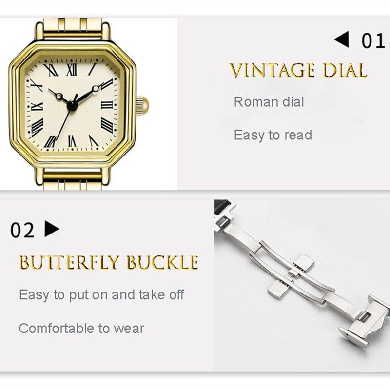 ADSBIAOYE Watches for Women Dainty Square Small Wrist Bracelet Watch