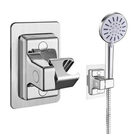 Leadigol Shower Head Holder ,360° Adjustable Handheld Shower Head Bracket ,Shower Wall Mount Holder Shower Wand Holder,Self-Adhesive Drill Free Installation