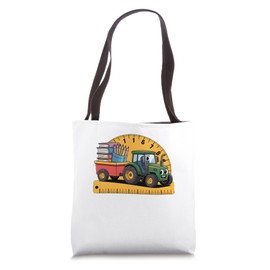 Back To School Tractor Farm Boys Tote Bag
