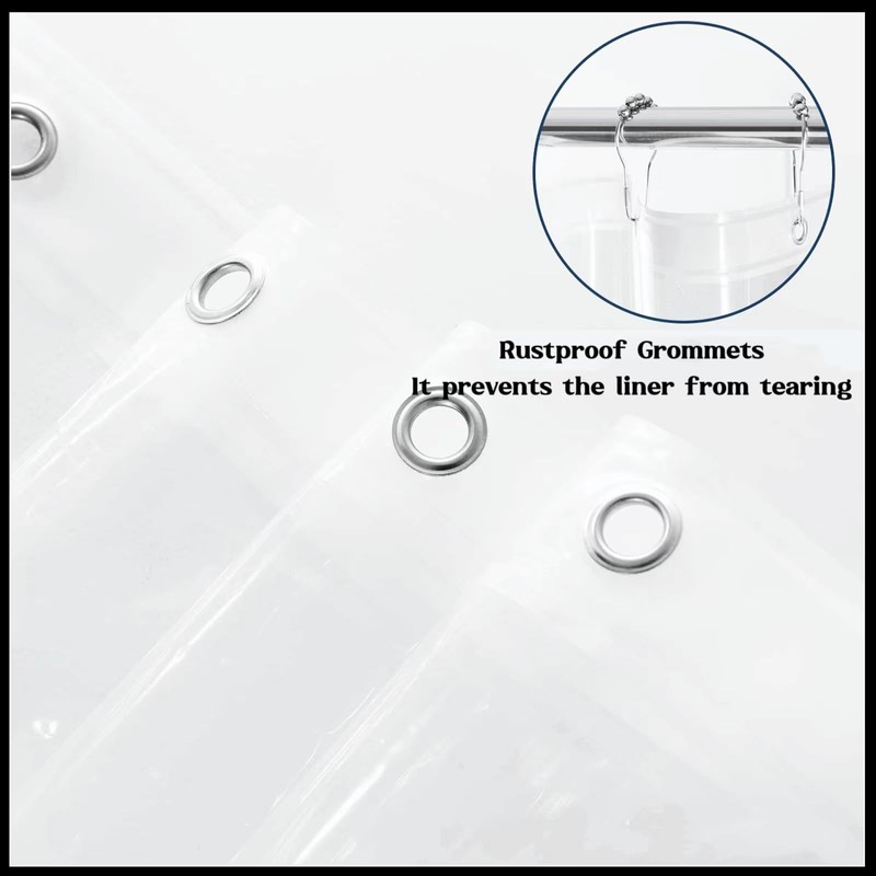 GBYcLyw Clawfoot Tub Short Shower Curtain or Liner 180x60 Inch