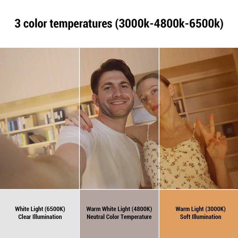 RGB Video Light, 3000 to 6500K Full Color LED Camera