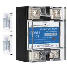 CG Solid State Relay SSR-100DA DC to AC Input 3-32VDC To Output 24-480VAC 100A Single Phase Plastic Cover…