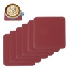 sourcing map 6 Pcs Faux Leather Coasters, 3.9 x 3.9"