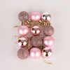 30mm/12Pcs Christmas Baubles Shatterproof Pale Pink, Christmas Tree Decorations Ball