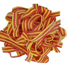 SweetGlob Sour Gummy Belts Candy (2 Pound, Sour Strawberry Banana)