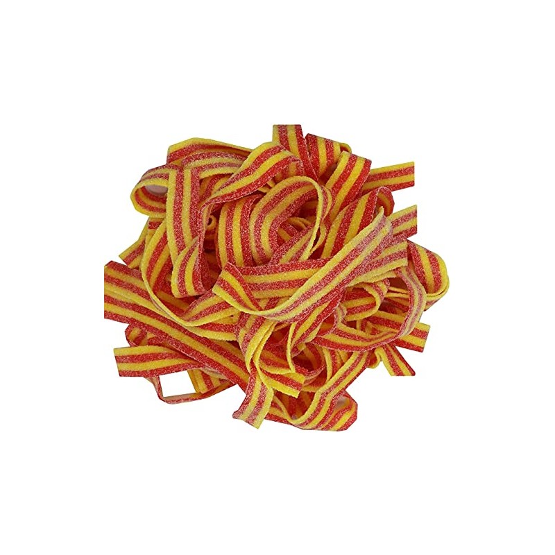 SweetGlob Sour Gummy Belts Candy (2 Pound, Sour Strawberry Banana)