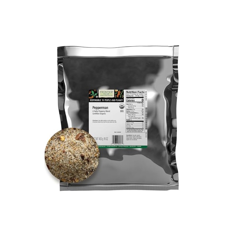 Frontier Co-op Organic Pepperman (Salt-Pepper Blend) 1lb