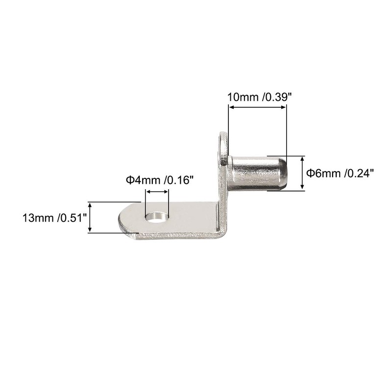 sourcing map Shelf Support 6 mm L Shape Support Cabinet