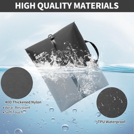 EULANT TPU Vacuum Bags for Travel, Reusable Compression Bags for Suitcase/Luggage/Backpack, Vacuum Sealing Bag with IP67 Airtight Zip, Waterproof & Space Saving