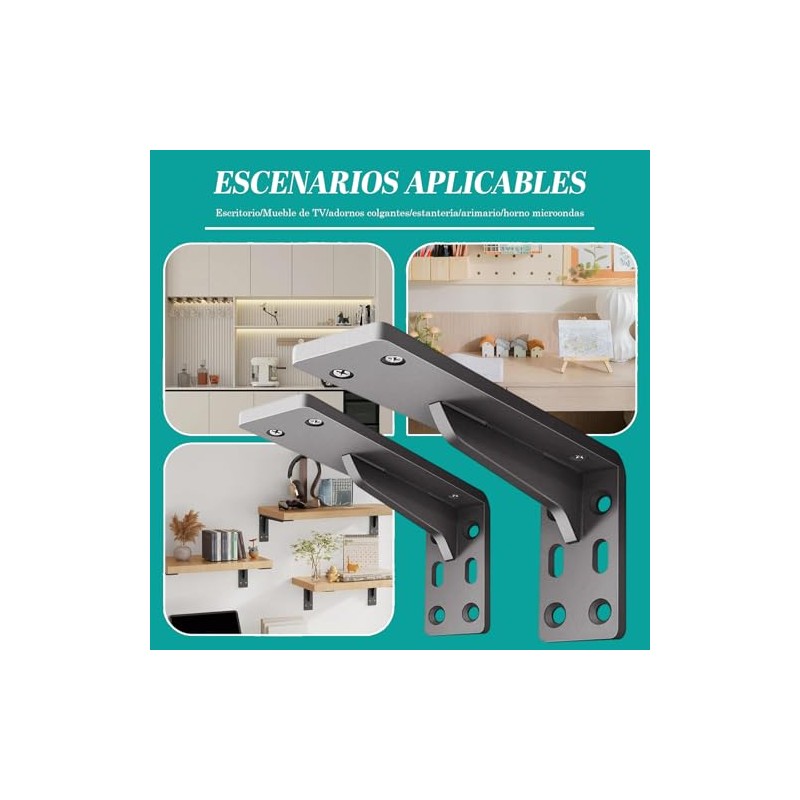 2 PCS Escuadras para Repisas, Escuadras para Repisas Reforzadas. Resistentes