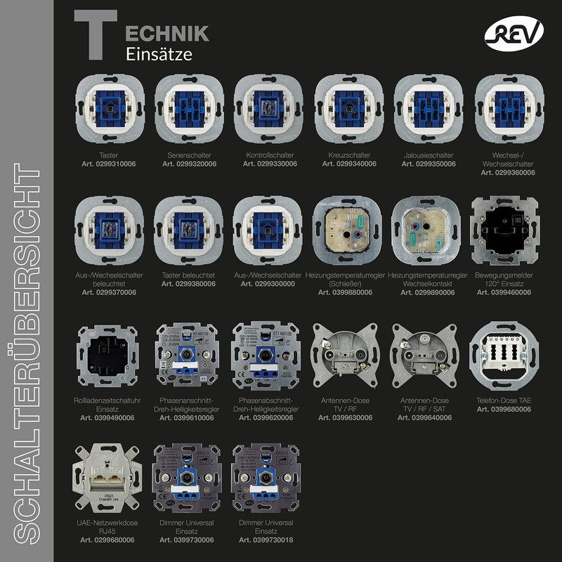 REV Quadro Flush-Mounted Socket with Cover, White