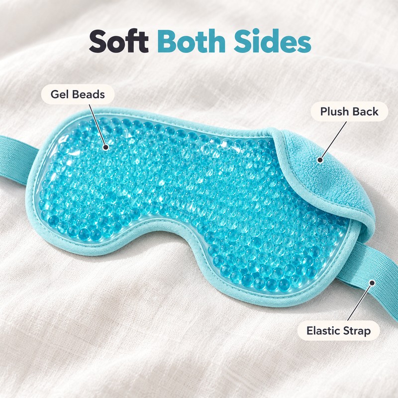 Reusable Gel Bead Eye Mask Hot & Cold – Adjustable