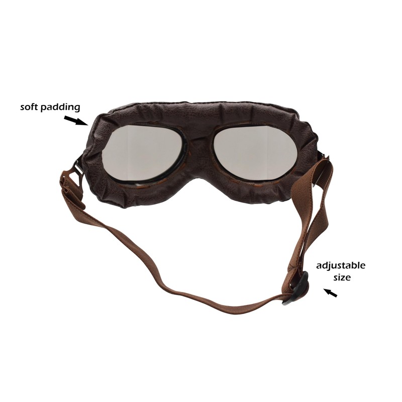 Nicky Bigs Novelties Adult Deluxe Brown Vinyl Vintage Pilot Aviator