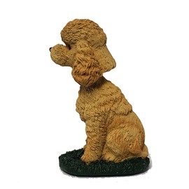 Animal Den Poodle Bobblehead Dog Figure Statue Gift for Car Dashboard Sport Cut Apricot