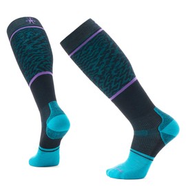 Smartwool Mens Snowboard Targeted Cushion Retro Line Over The Calf Socks Black Medium