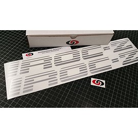 IROC-Z Faded Blind Door Decals Third Gen Camaro Stickers Select Color: (Metallic Silver, 2.0" x 20.0")