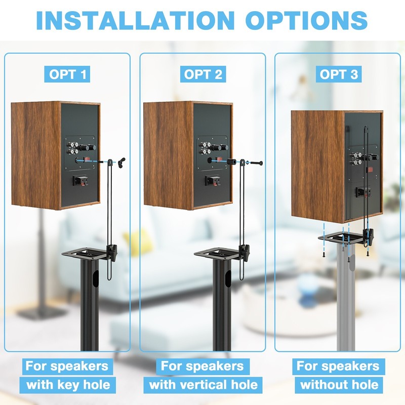 Universal Speaker Stands Pair 32.4-43 Inch Height Adjustable Stands for