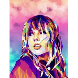 Modern Merch Diamond Art Kits for Adults, 30x40cm Full Drill Round Drill, Celebrity Diamond Art, ERAS Music Diamond Painting Kit for Adults DIY Adult Crafts for Women Gift for Girls