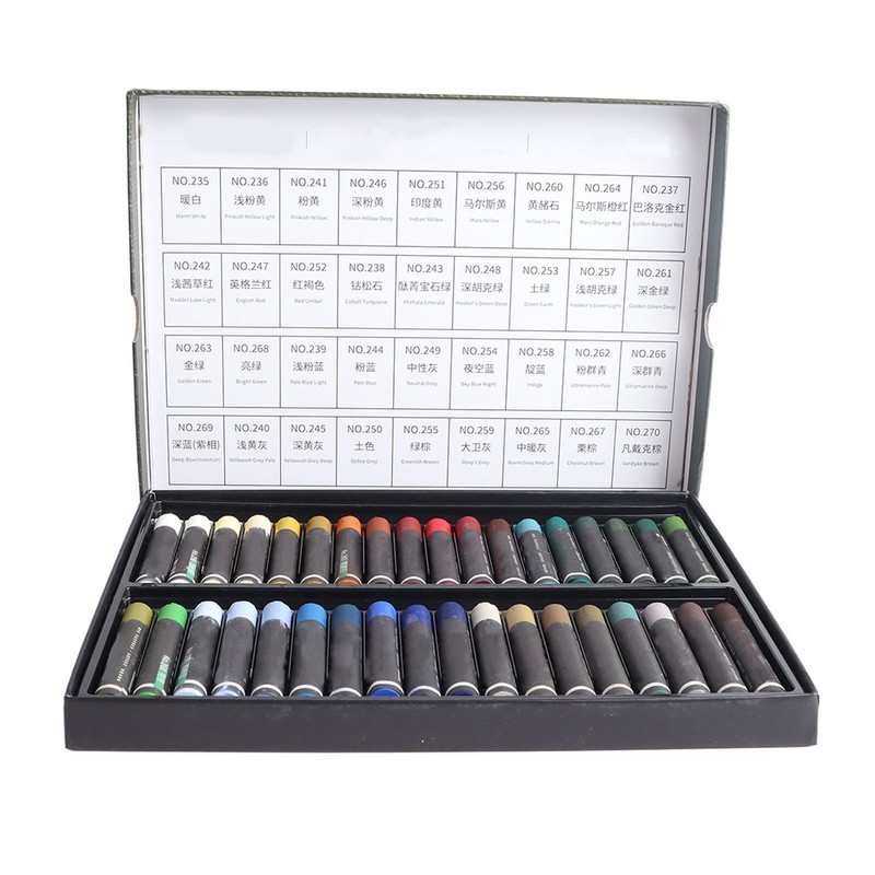 Oil Pastel Set Professional 36 Colors High Pigment Vibrant Soft