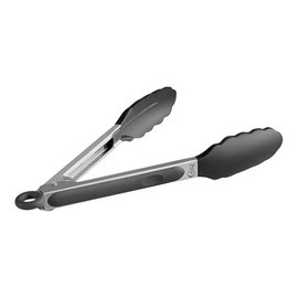 OCS Parts Pro Series 400º F Heat Resistant 9-Inch Kitchen Tongs | Heavy Duty Stainless Steel and Silicone All Purpose Kitchen Utensil Tongs for Home and Commercial Kitchens