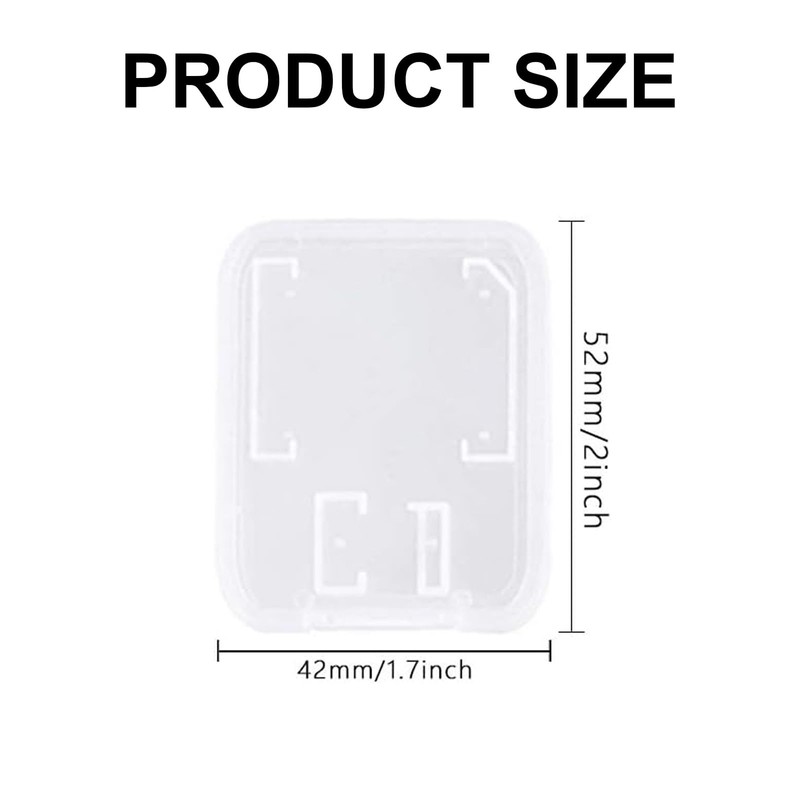 SD Card Holder Case 10 Pcs, Clear Plastic Storage Case