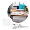 TEHAUX 2pcs Transparent Cable Organizer Box Multi Grid Storage with