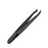 QLXHBOT Black Plastic Slant Flat Tip Anti-static Tweezers 4.7 Inch