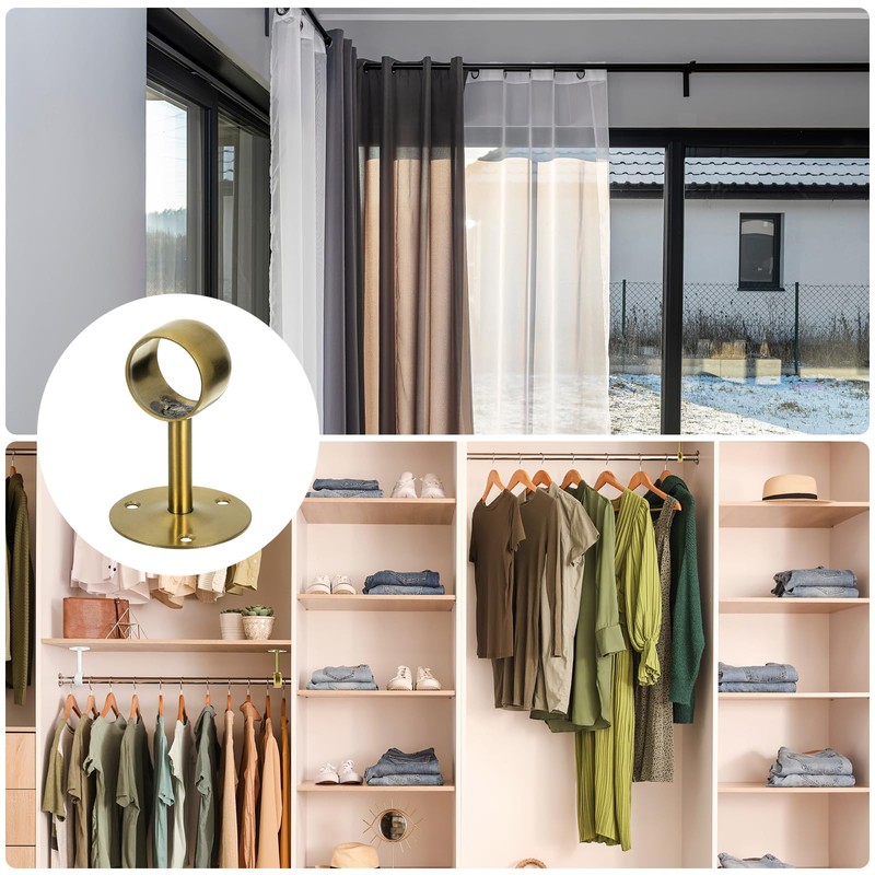 sourcing map 4 Pcs 1.5 Inch Curtain Rod Holder, Ceiling