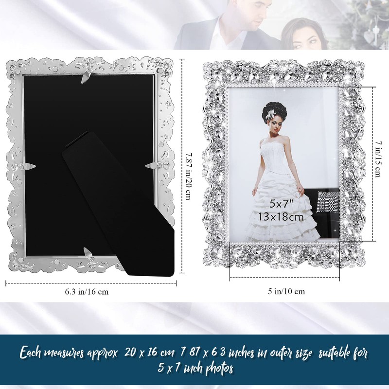 Yookeer 4 Pack 5 x 7 Inch Crystal Picture Frame