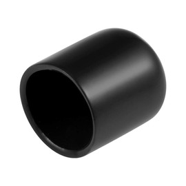 sourcing map 15pcs Rubber End Caps 19mm(3/4") ID Vinyl Round End Cap Cover Screw Thread Protectors Black